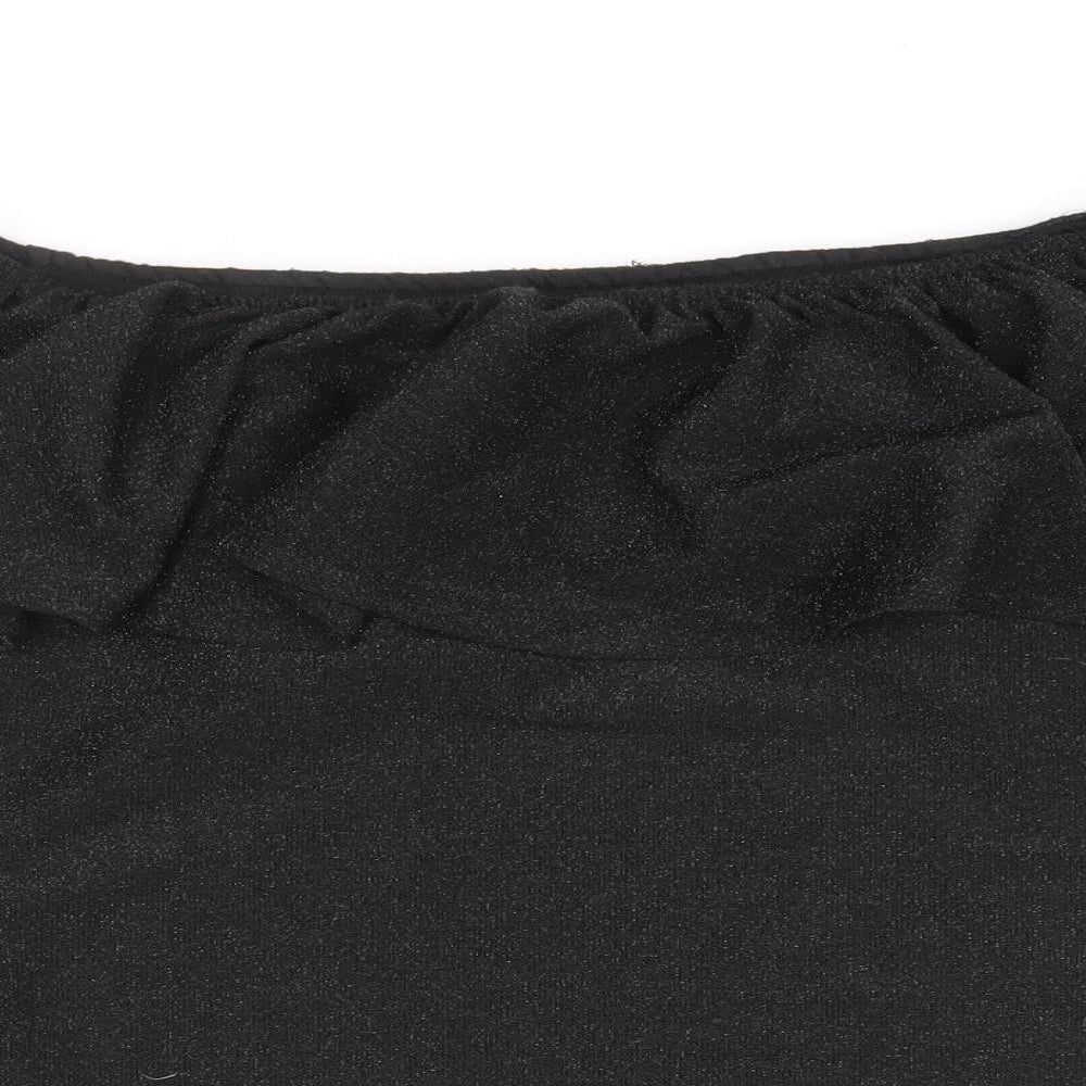 Womens UK Size S H&M Black Basic T-Shirt