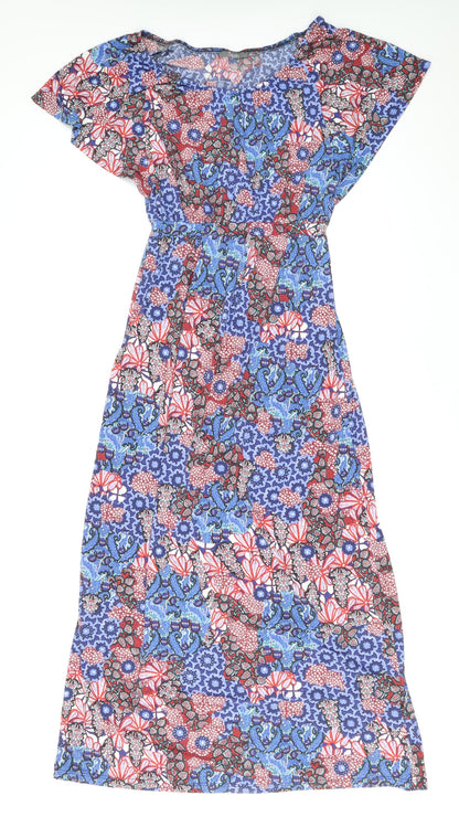 South Womens Multicoloured Paisley Polyester Maxi Size 8 Boat Neck Pullover