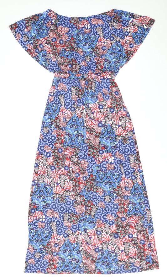 South Womens Multicoloured Paisley Polyester Maxi Size 8 Boat Neck Pullover