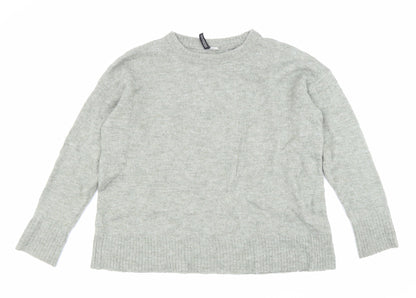 Womens UK Size M Divided Grey Pullover Jumper