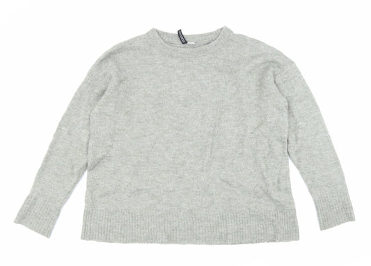 Womens UK Size M Divided Grey Pullover Jumper