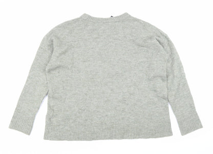 Womens UK Size M Divided Grey Pullover Jumper