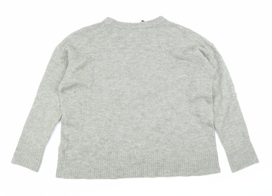 Womens UK Size M Divided Grey Pullover Jumper