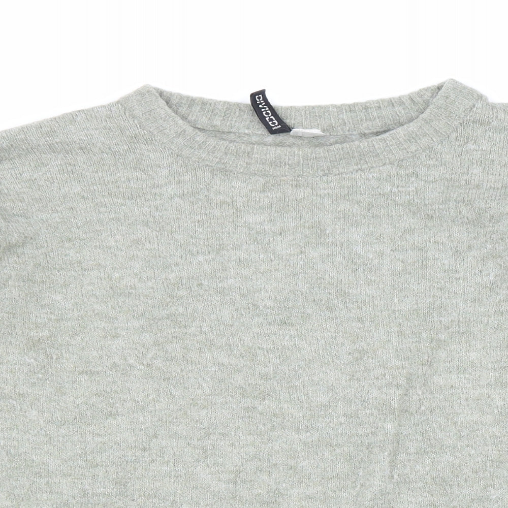 Womens UK Size M Divided Grey Pullover Jumper