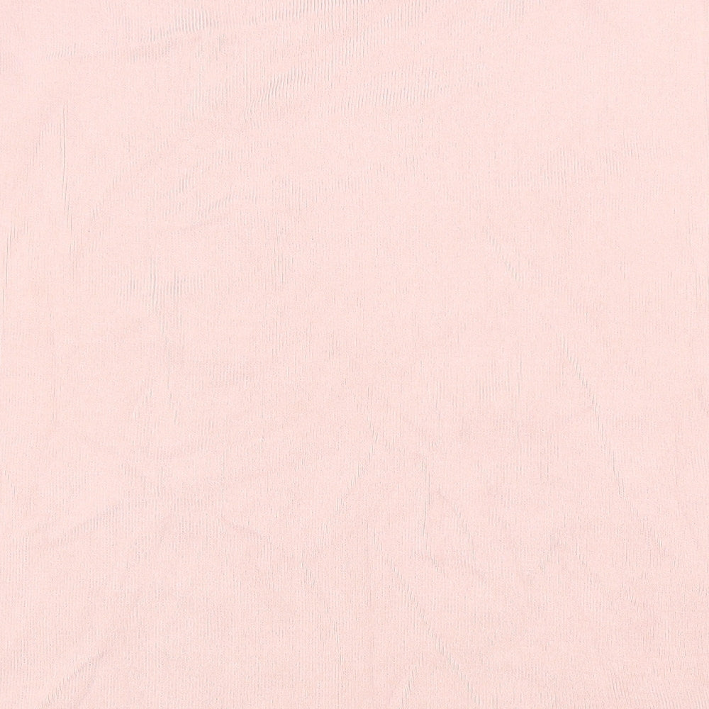 Style Number Womens Pink Viscose Basic T-Shirt Size XL V-Neck