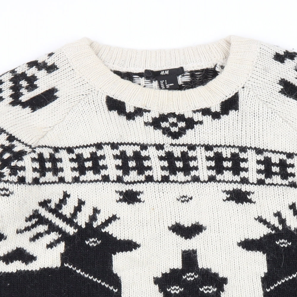 Womens UK Size S H&M Beige Pullover Jumper