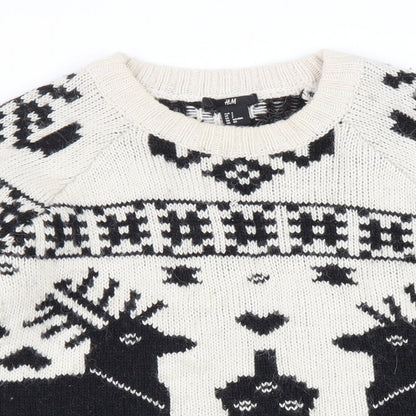 Womens UK Size S H&M Beige Pullover Jumper
