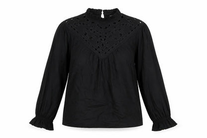 Womens UK Size 8 Warehouse Black Basic Blouse