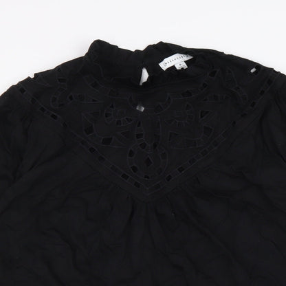 Womens UK Size 8 Warehouse Black Basic Blouse
