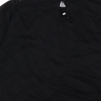 Womens UK Size 8 Warehouse Black Basic Blouse