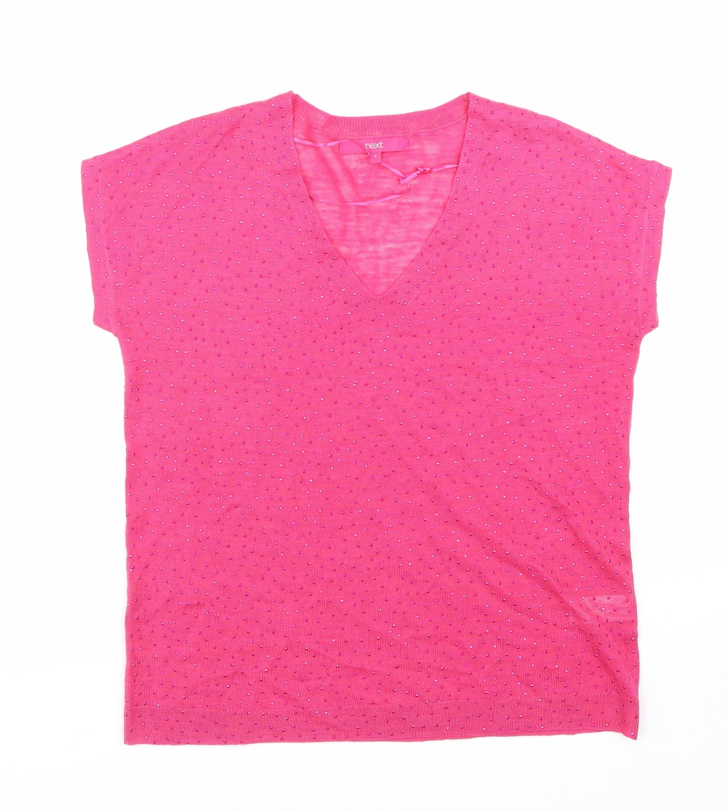 Womens UK Size 8 NEXT Pink Basic T-Shirt