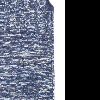 Nutmeg Blue Geometric Acrylic Romper One-Piece Size 3-6 Months Button