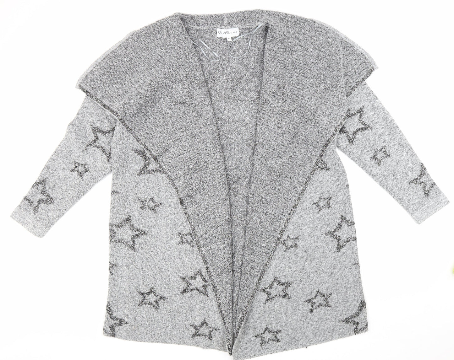 Womens UK Size XL Mud Flower Grey Cardigan Jumper