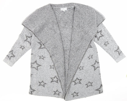 Womens UK Size XL Mud Flower Grey Cardigan Jumper