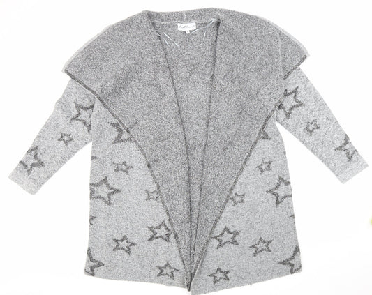 Womens UK Size XL Mud Flower Grey Cardigan Jumper