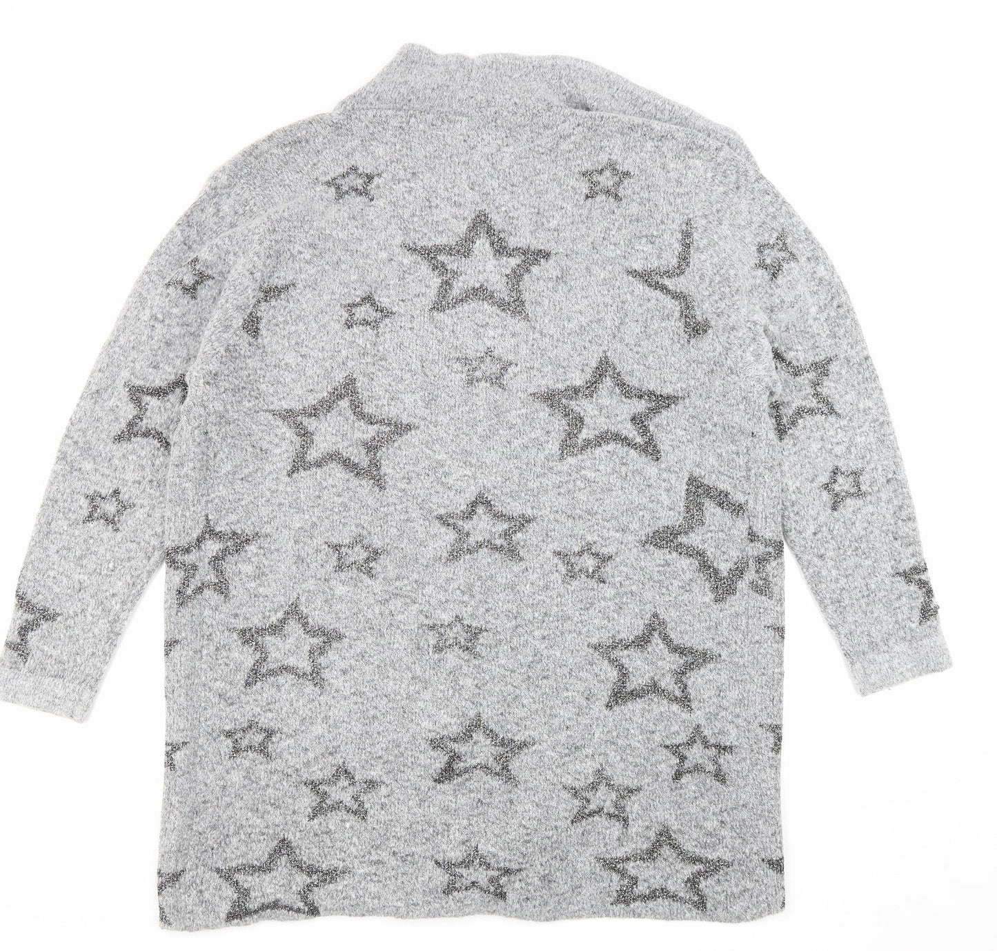 Womens UK Size XL Mud Flower Grey Cardigan Jumper