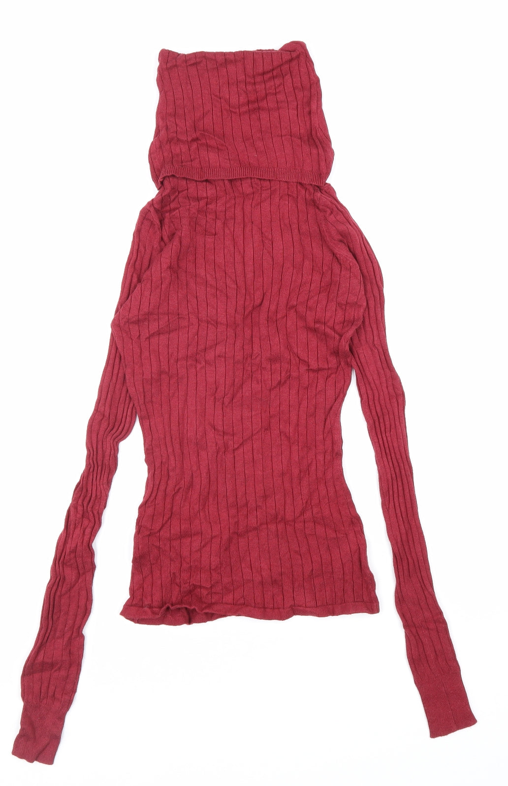 Womens UK Size 6 River Island Red Basic T-Shirt