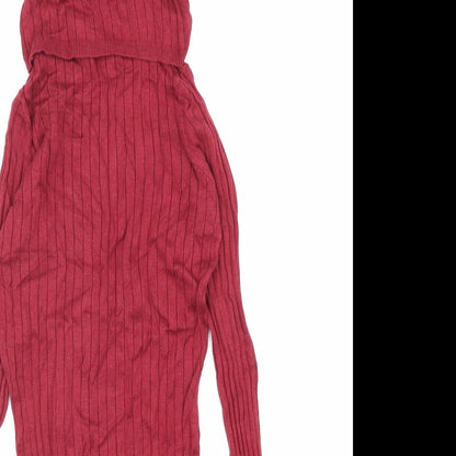 Womens UK Size 6 River Island Red Basic T-Shirt