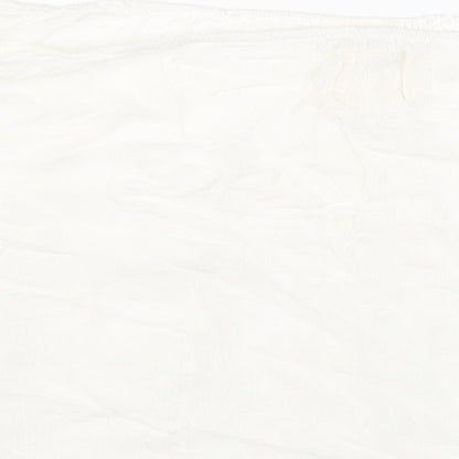 Wild blue Womens White Viscose Cropped Tank Size XL Off the Shoulder