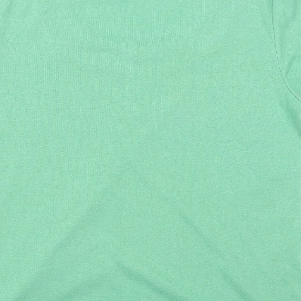 Womens UK Size M Preworn Green Basic T-Shirt