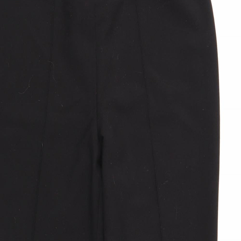 BM Womens Black Polyester Trousers Size 14 Regular