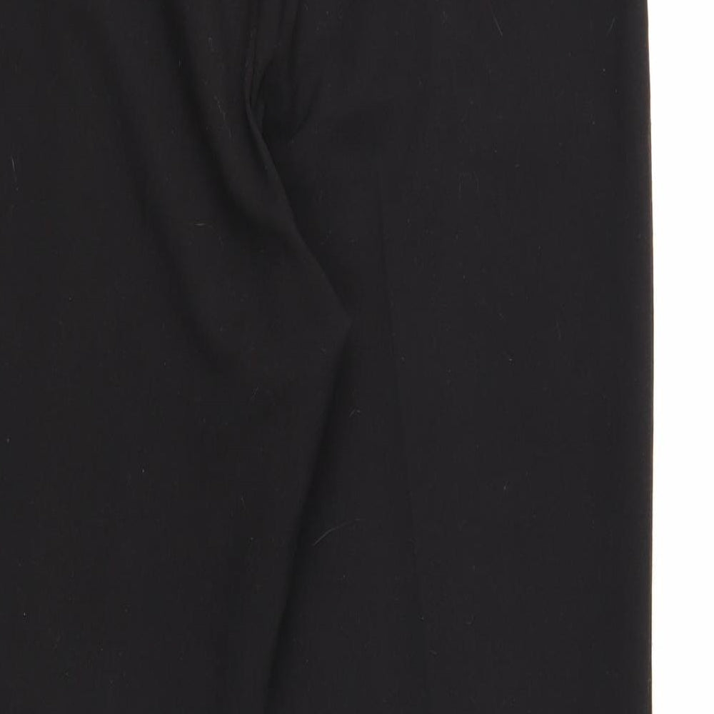 BM Womens Black Polyester Trousers Size 14 Regular