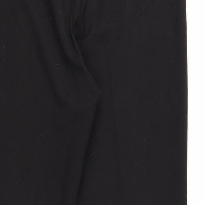 BM Womens Black Polyester Trousers Size 14 Regular