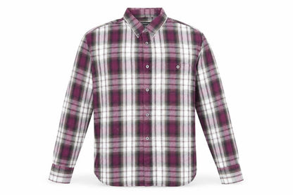 Mens UK Size L French Connection Purple  Button-Up Long Sleeve Casual Shirt