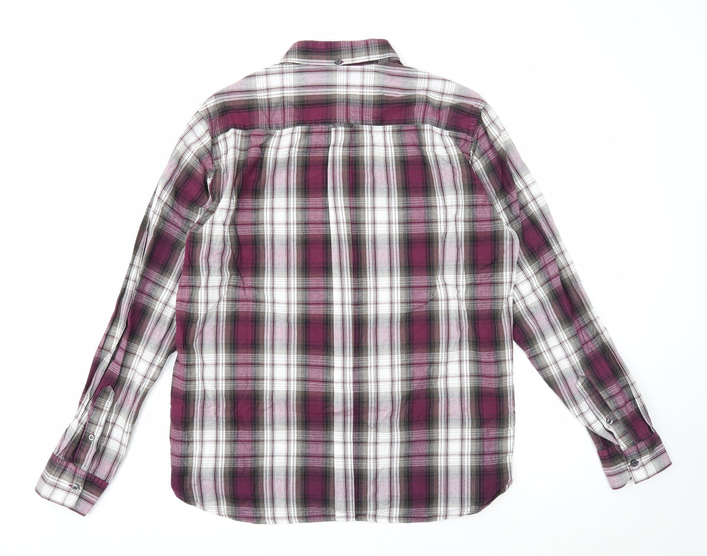 Mens UK Size L French Connection Purple  Button-Up Long Sleeve Casual Shirt