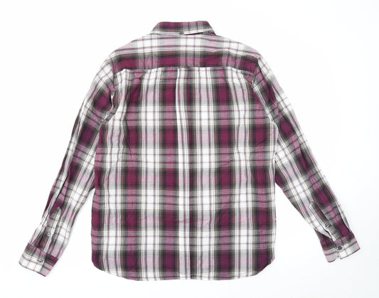 Mens UK Size L French Connection Purple  Button-Up Long Sleeve Casual Shirt