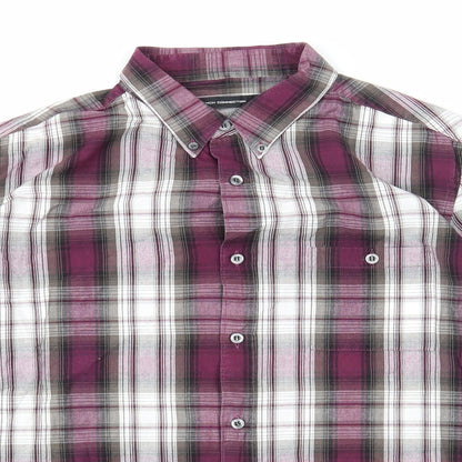 Mens UK Size L French Connection Purple  Button-Up Long Sleeve Casual Shirt