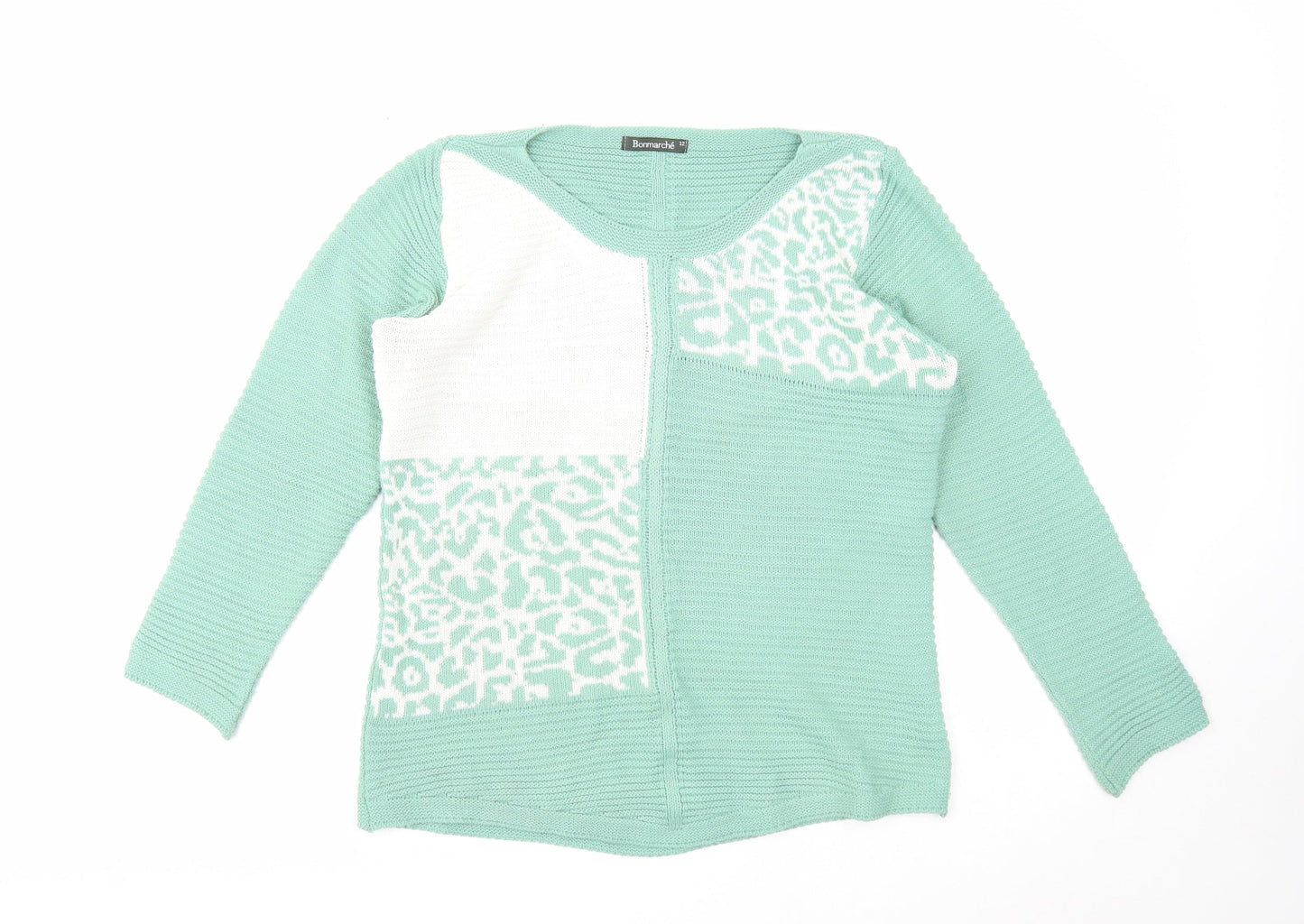 Womens UK Size 12 Bonmarché Green Pullover Jumper