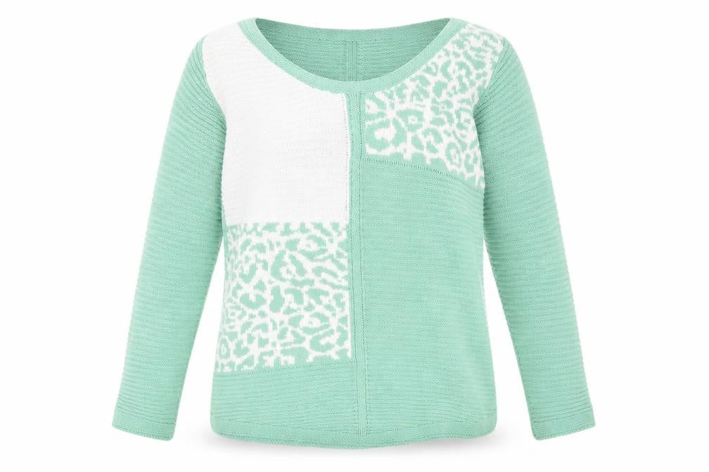 Womens UK Size 12 Bonmarché Green Pullover Jumper