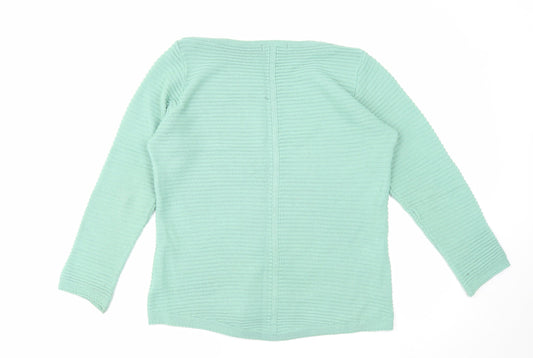 Womens UK Size 12 Bonmarché Green Pullover Jumper