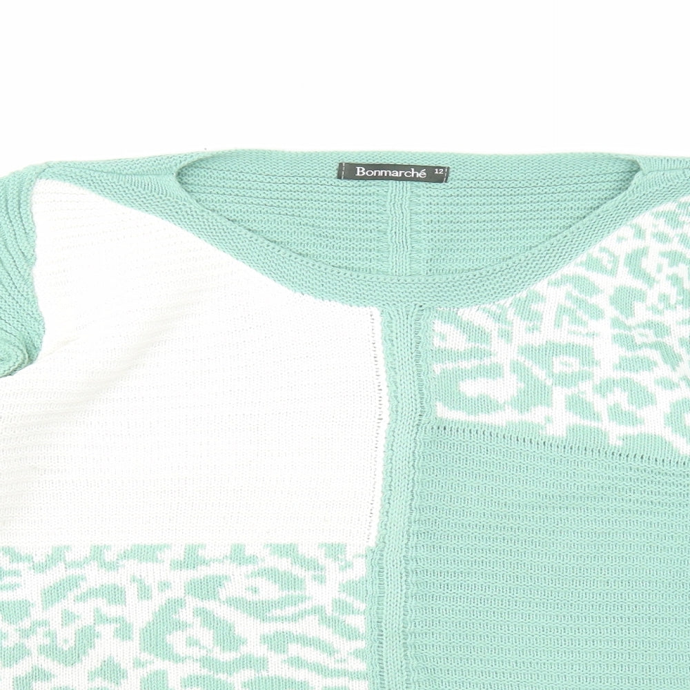Womens UK Size 12 Bonmarché Green Pullover Jumper