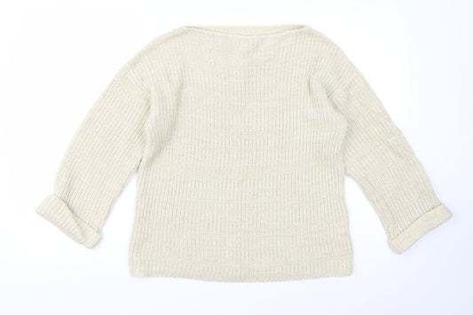 Womens UK Size 8 Atmosphere Beige Pullover Jumper