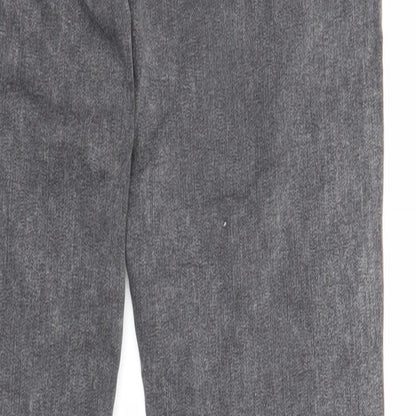 Topshop Womens Grey Cotton Skinny Jeans Size 28 in L32 in Regular Zip
