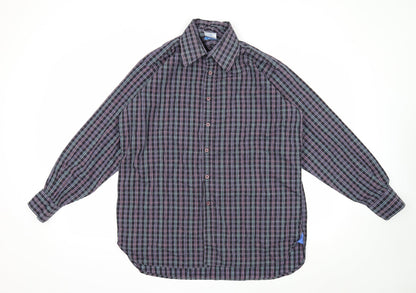 Mens UK Size L Haines & Bonner Black  Button-Up Long Sleeve Casual Shirt
