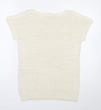 Womens UK Size 10 M&Co Ivory Pullover Jumper