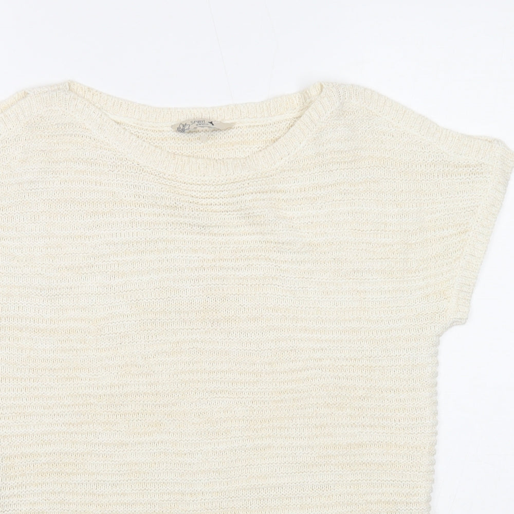 Womens UK Size 10 M&Co Ivory Pullover Jumper