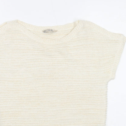 Womens UK Size 10 M&Co Ivory Pullover Jumper