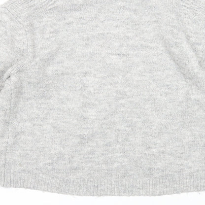 Primark Girls Grey Round Neck Acrylic Pullover Jumper Size 11-12 Years Pullover - Unicorn