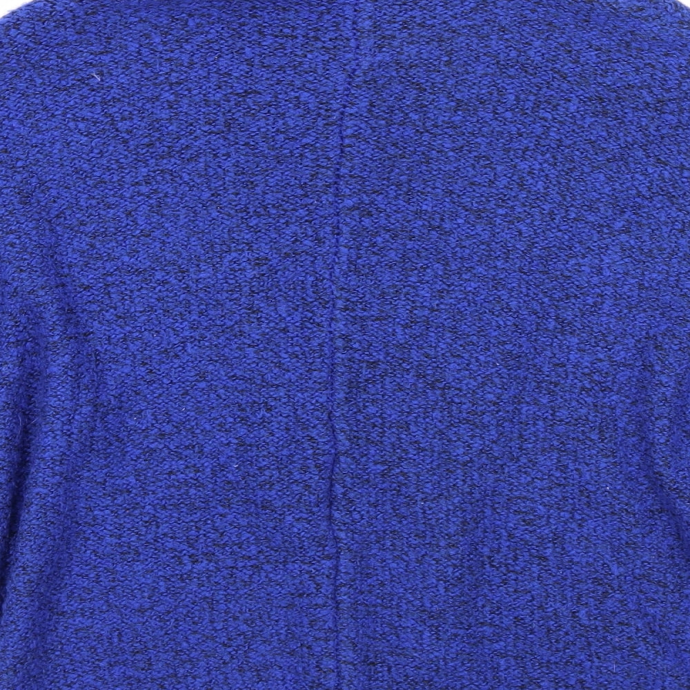 F&F Womens Blue High Neck Acrylic Pullover Jumper Size 6 - Batwing