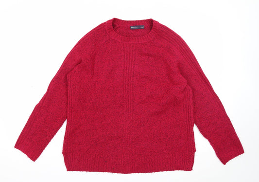 Womens UK Size M Marks and Spencer Pink Pullover Jumper