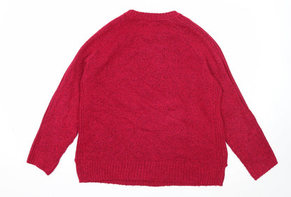 Womens UK Size M Marks and Spencer Pink Pullover Jumper