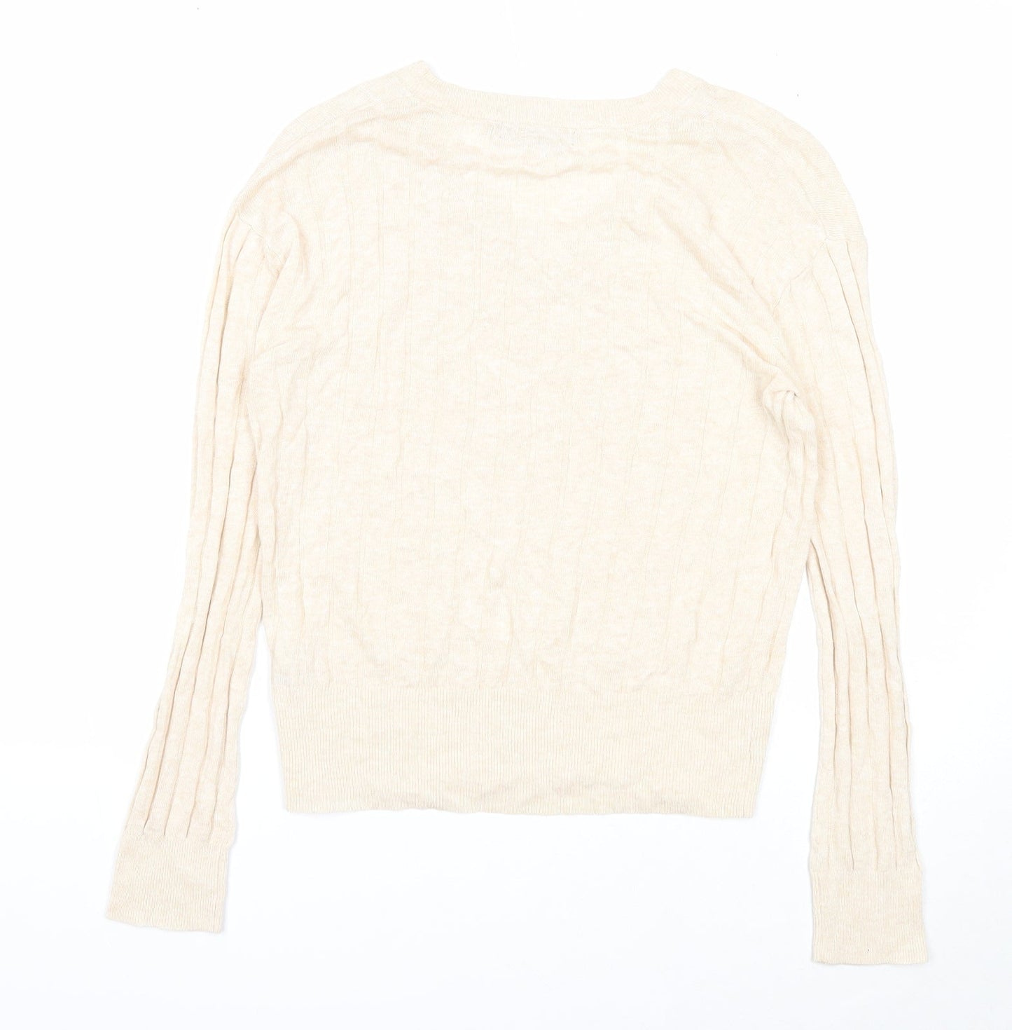 Womens UK Size S Marks and Spencer Beige Pullover Jumper