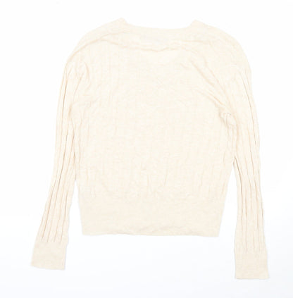 Womens UK Size S Marks and Spencer Beige Pullover Jumper