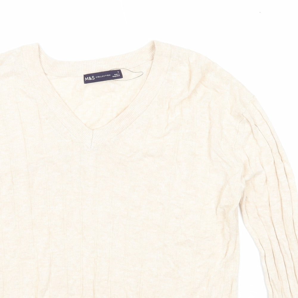 Womens UK Size S Marks and Spencer Beige Pullover Jumper
