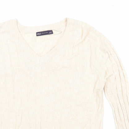 Womens UK Size S Marks and Spencer Beige Pullover Jumper