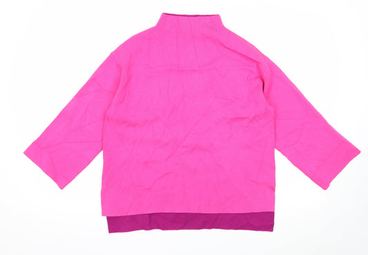 Autograph Womens Pink High Neck Viscose Pullover Jumper Size 12